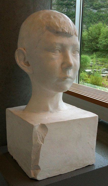 Bust of young boy.