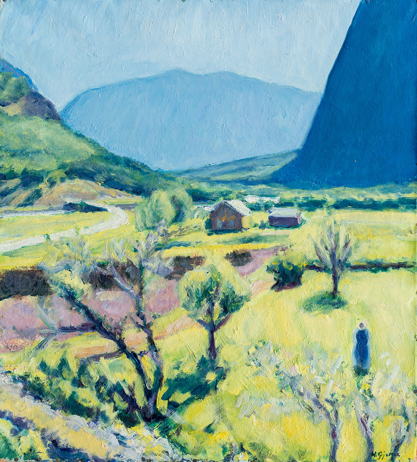 Lærdal towards Hynjahovden.