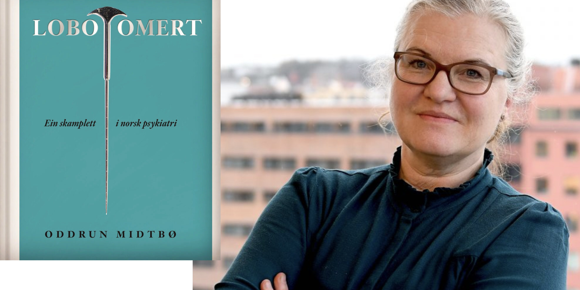 Forfattar Oddrun Midtbø med den kommande boka Lobotomert.